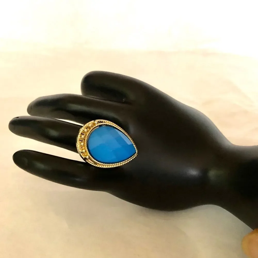 🍭6/$30| Blue Bead adjustable ring